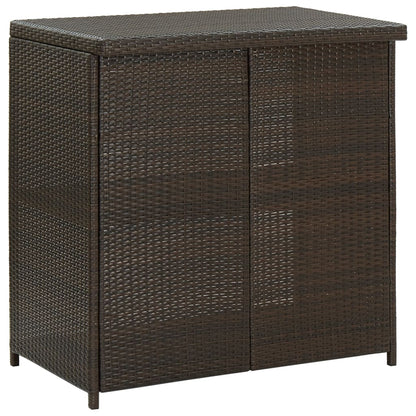3-tlg. Bar Set Poly Rattan Braun - Pazzar.ch