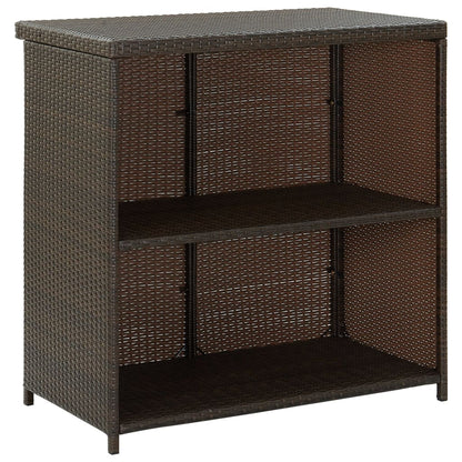 3-tlg. Bar Set Poly Rattan Braun - Pazzar.ch