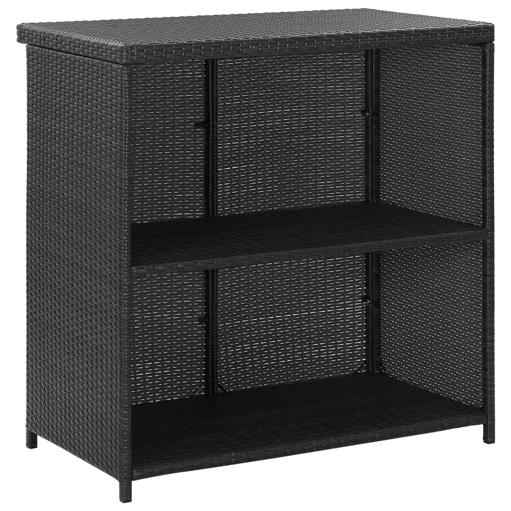 3-tlg. Bar Set Poly Rattan Schwarz - Pazzar.ch