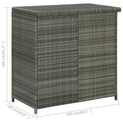 3-tlg. Bar Set Poly Rattan Grau - Pazzar.ch