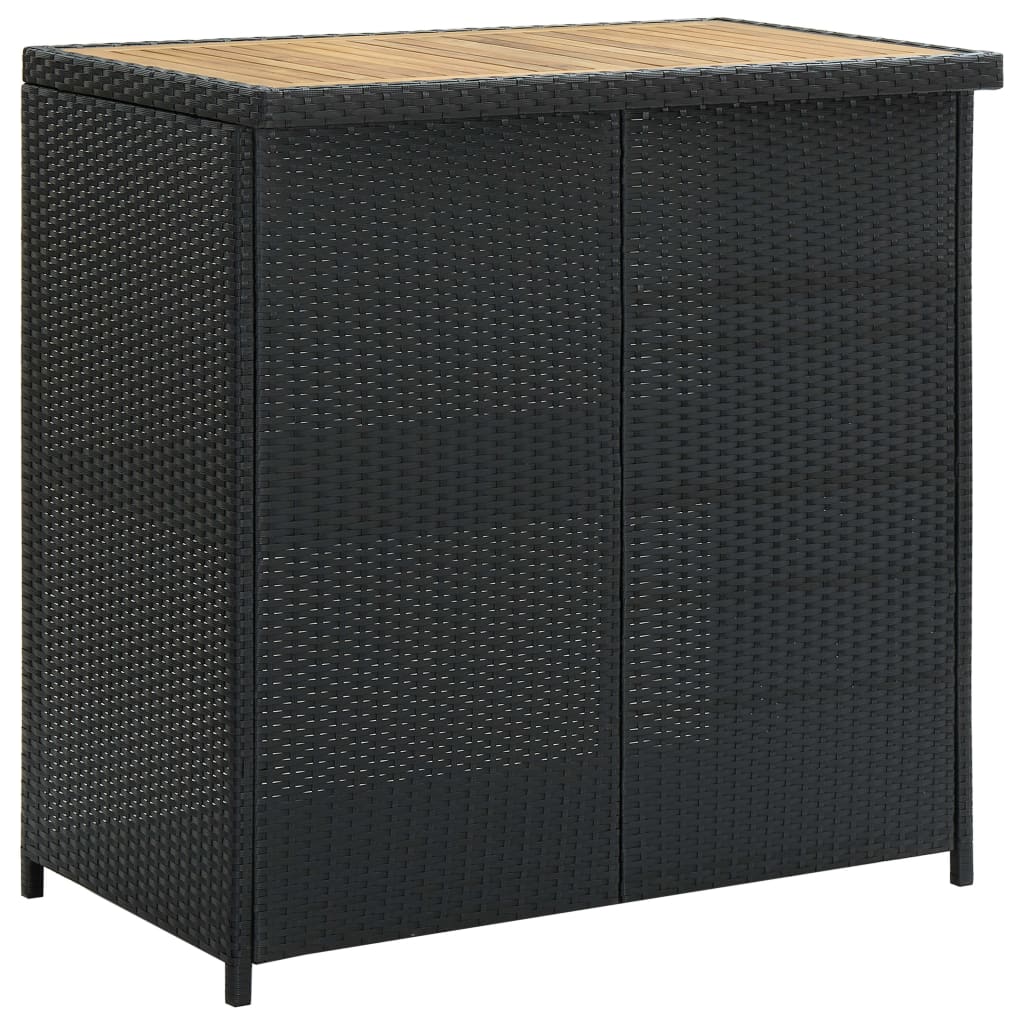 3-tlg. Bar-Set Poly Rattan Schwarz - Pazzar.ch