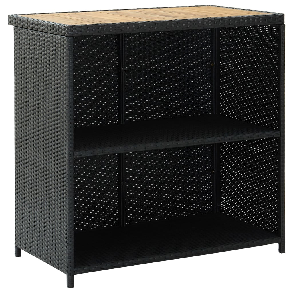 3-tlg. Bar-Set Poly Rattan Schwarz - Pazzar.ch