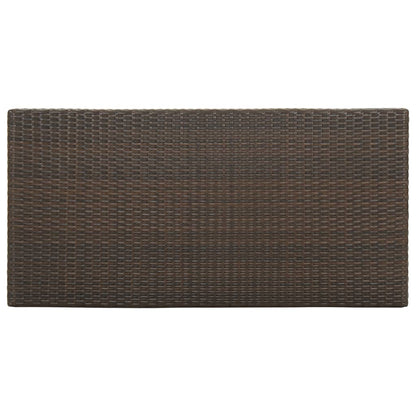 Bartisch mit Regal Braun 120x60x110 cm Poly Rattan - Pazzar.ch