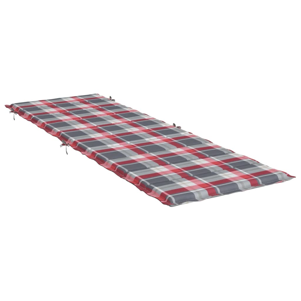 Sonnenliegen-Auflage Rot Karomuster 186x58x3 cm Oxford-Gewebe - Pazzar.ch