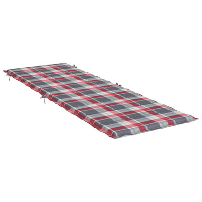 Sonnenliegen-Auflage Rot Karomuster 186x58x3 cm Oxford-Gewebe - Pazzar.ch