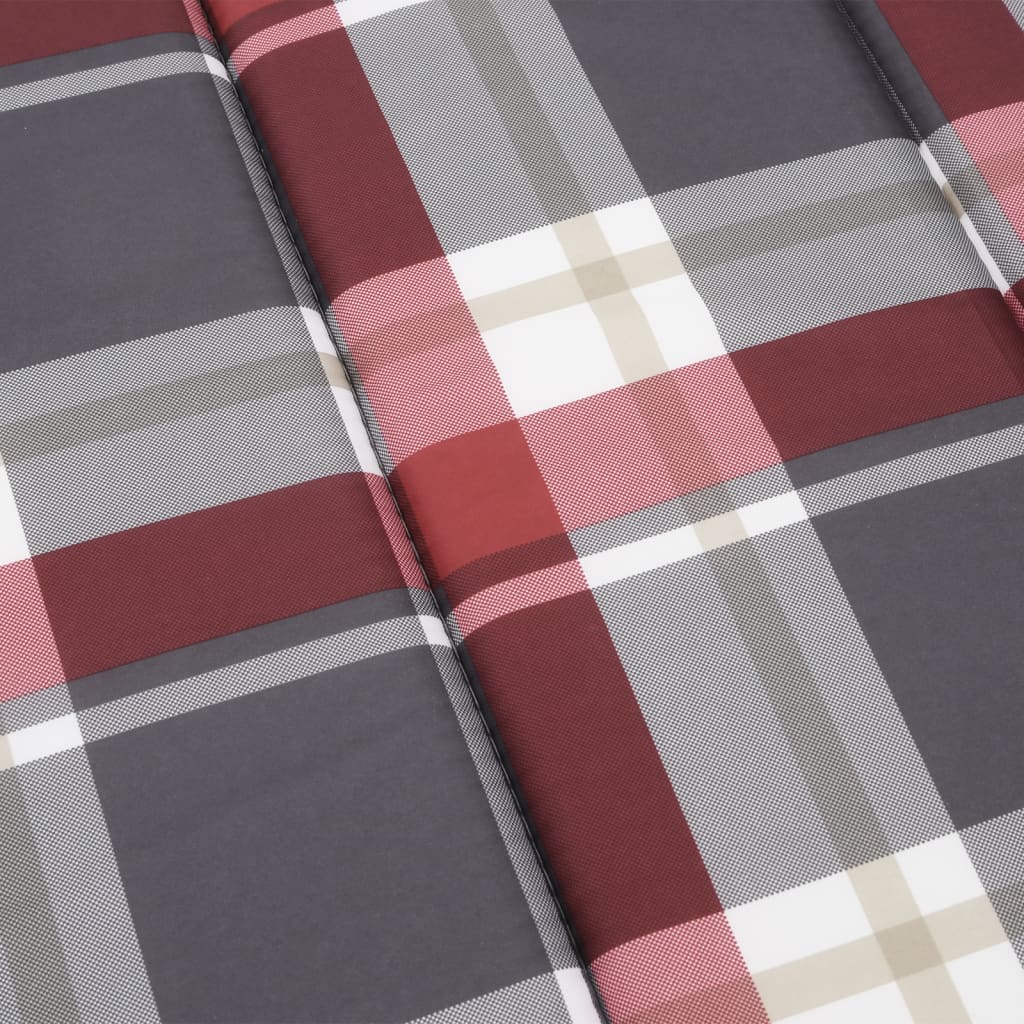 Sonnenliegen-Auflage Rot Karomuster 186x58x3 cm Oxford-Gewebe - Pazzar.ch