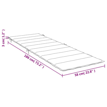 Sonnenliegen-Auflage Rot Karomuster 186x58x3 cm Oxford-Gewebe - Pazzar.ch
