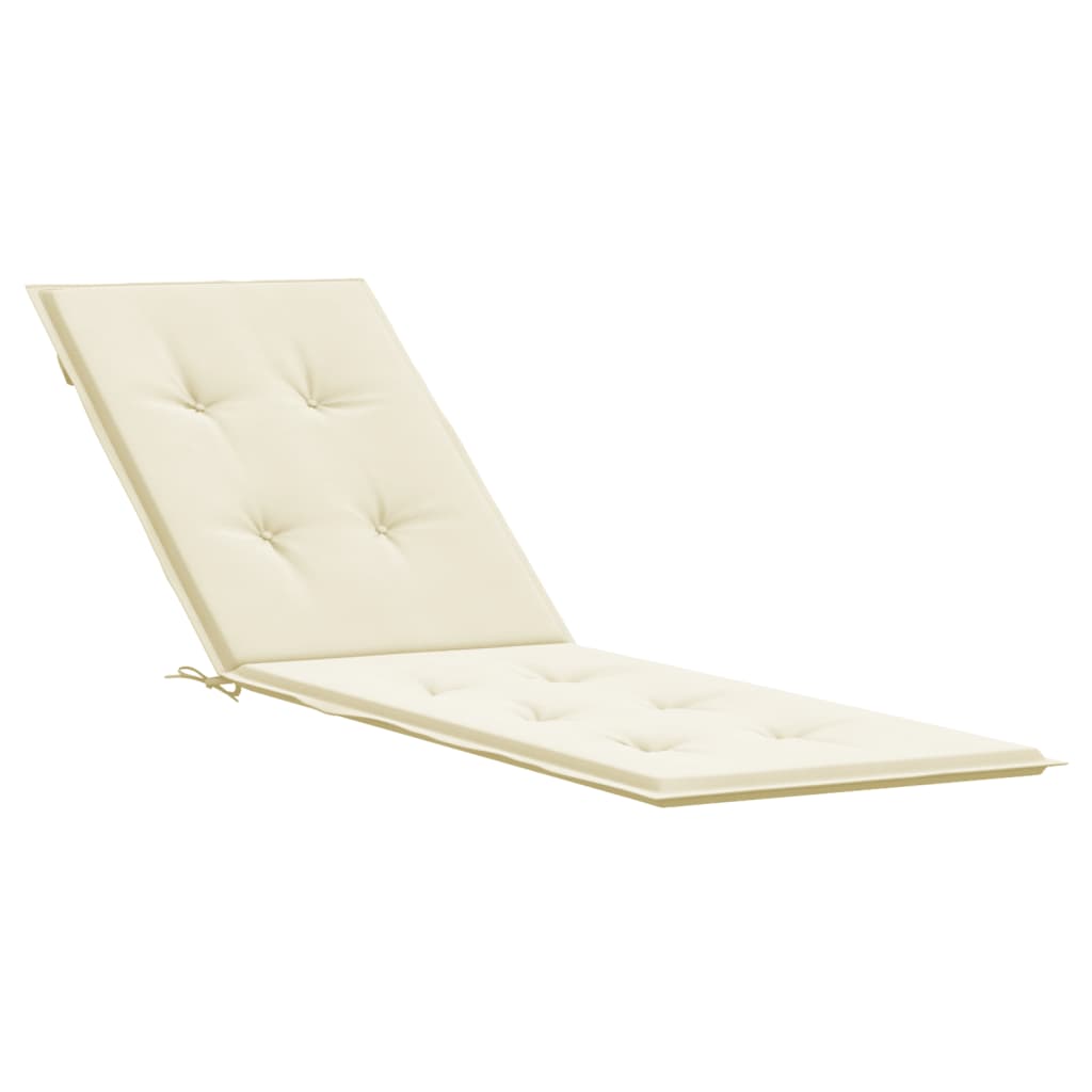 Liegestuhl-Auflage Creme (75+105)x50x3 cm - Pazzar.ch