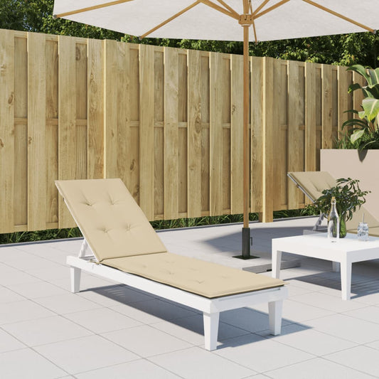 Liegestuhl-Auflage Beige (75+105)x50x3 cm - Pazzar.ch