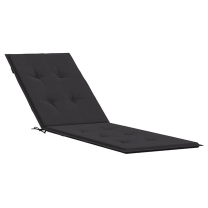 Liegestuhl-Auflage Schwarz (75+105)x50x3 cm - Pazzar.ch