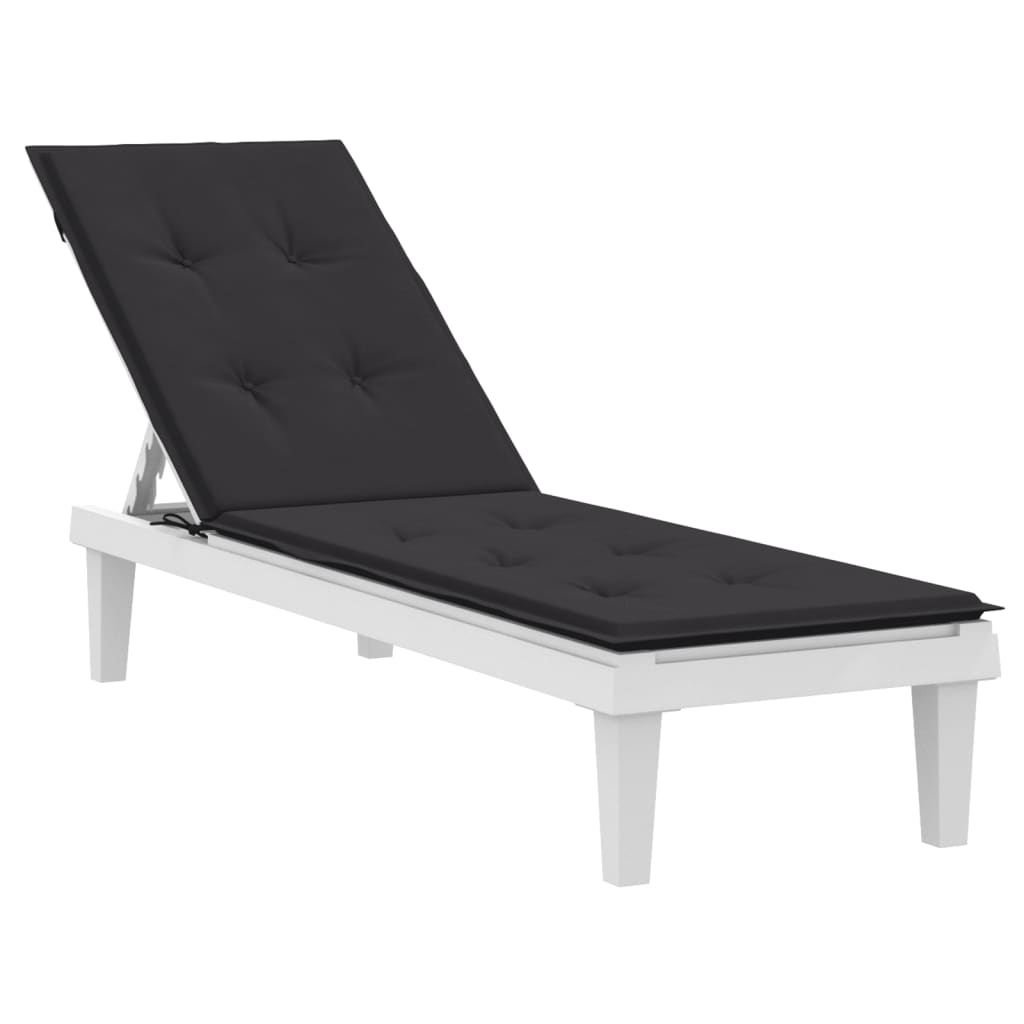 Liegestuhl-Auflage Schwarz (75+105)x50x3 cm - Pazzar.ch