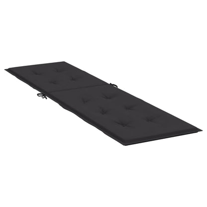 Liegestuhl-Auflage Schwarz (75+105)x50x3 cm - Pazzar.ch
