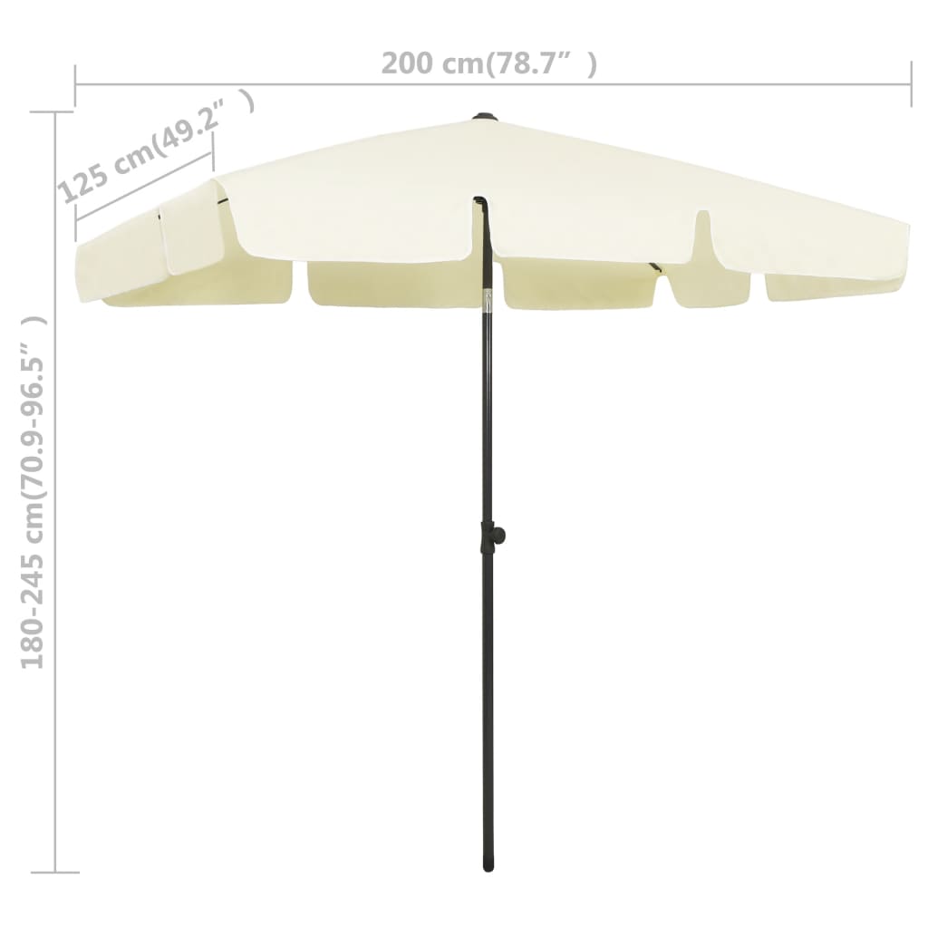 Strandschirm Sandgelb 200x125 cm - Pazzar.ch