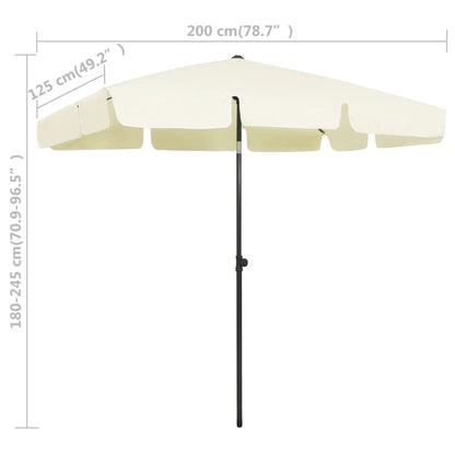 Strandschirm Sandgelb 200x125 cm - Pazzar.ch