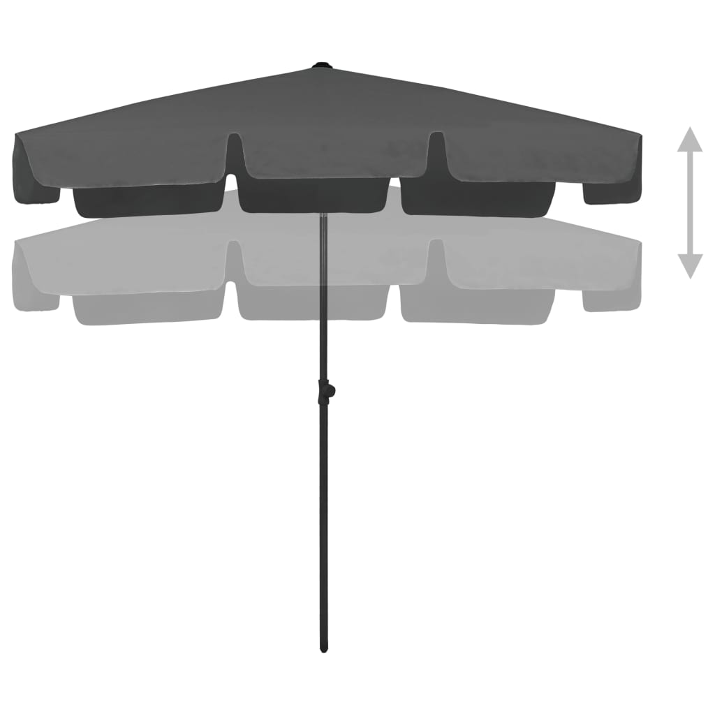 Strandschirm Anthrazit 200x125 cm - Pazzar.ch
