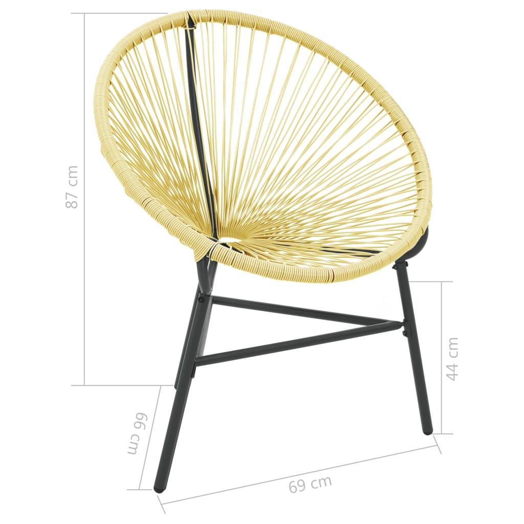 Garten-Acapulco-Stuhl Poly-Rattan Beige - Pazzar.ch