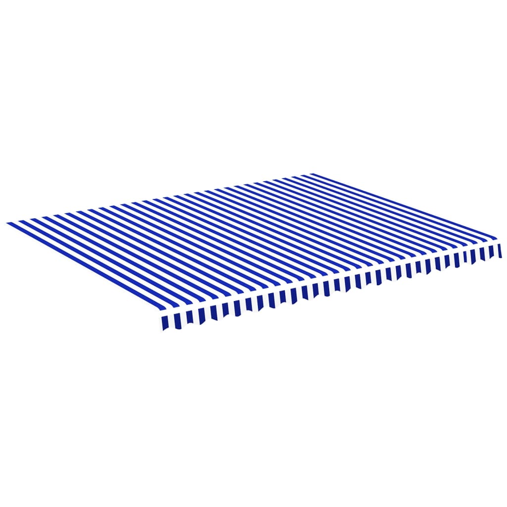 Markisenbespannung Blau und Weiß 4,5x3,5 m - Pazzar.ch
