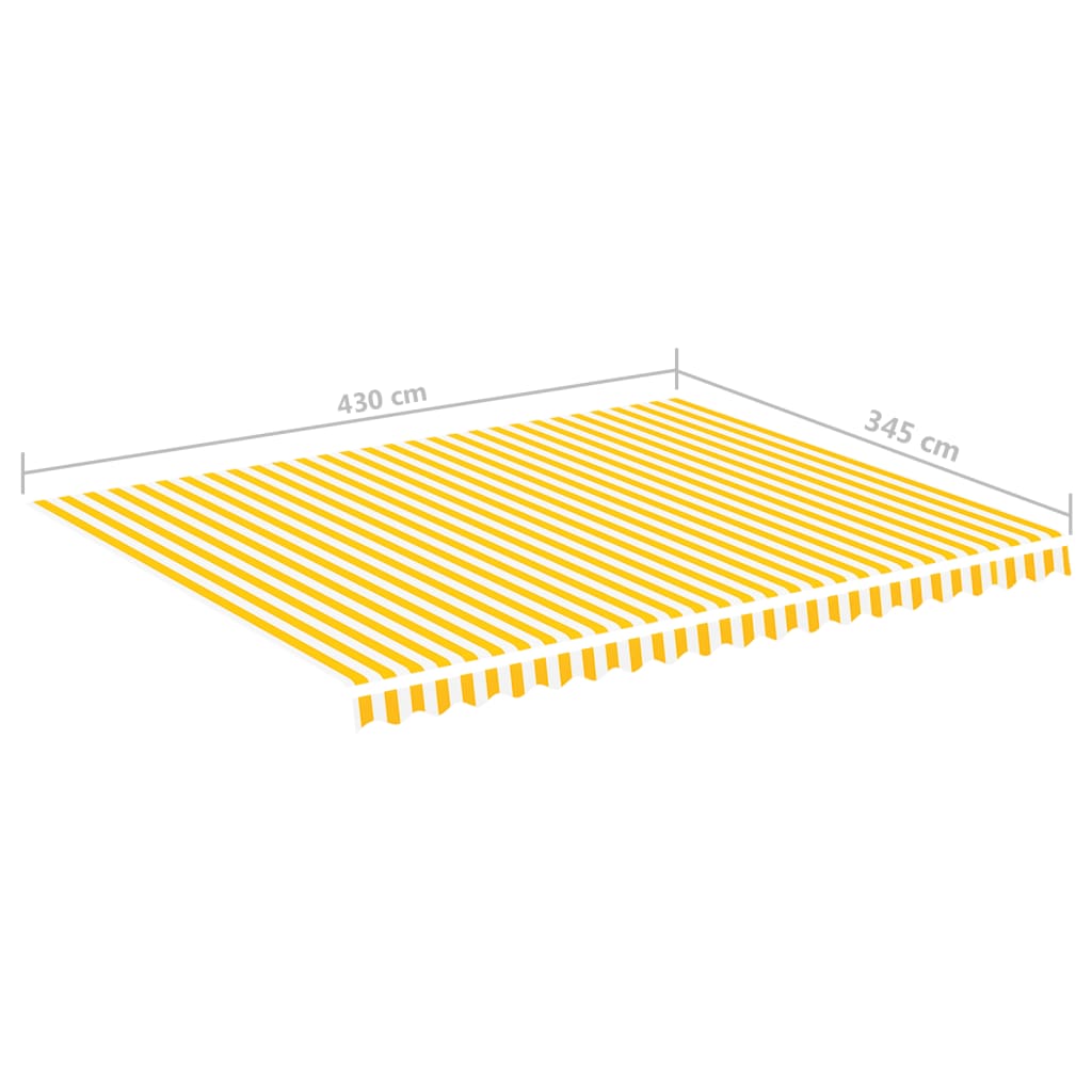 Markisenbespannung Gelb und Weiß 4,5x3,5 m - Pazzar.ch