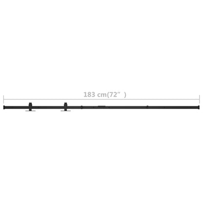Mini Schiebetürbeschlag Set für Schranktüren Carbonstahl 183 cm - Pazzar.ch