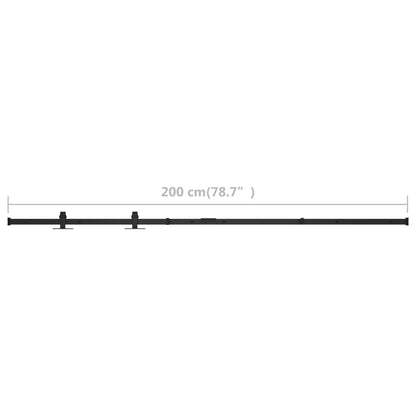 Mini Schiebetürbeschlag Set für Schranktüren Carbonstahl 200 cm - Pazzar.ch