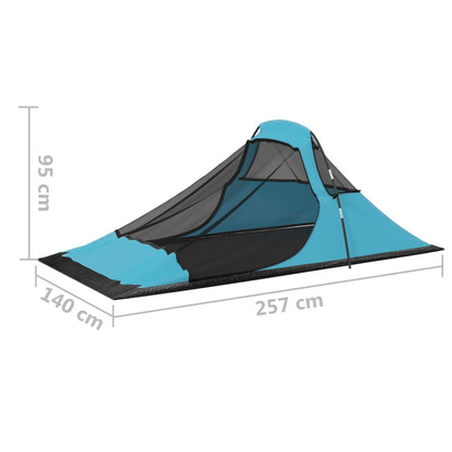 Campingzelt 317x240x100 cm Blau - Pazzar.ch