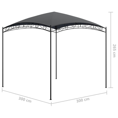 Pavillon 3x3x2,65 m Anthrazit 180 g/m² - Pazzar.ch