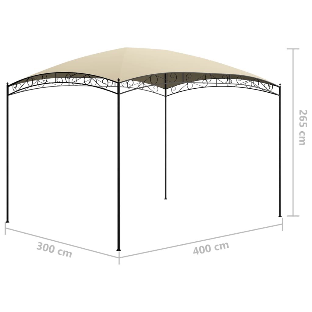 Pavillon 3x4x2,65 m Creme 180 g/m² - Pazzar.ch