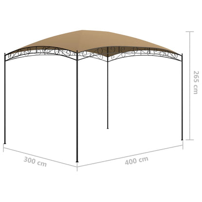 Pavillon 3x4x2,65 m Taupe 180 g/m² - Pazzar.ch