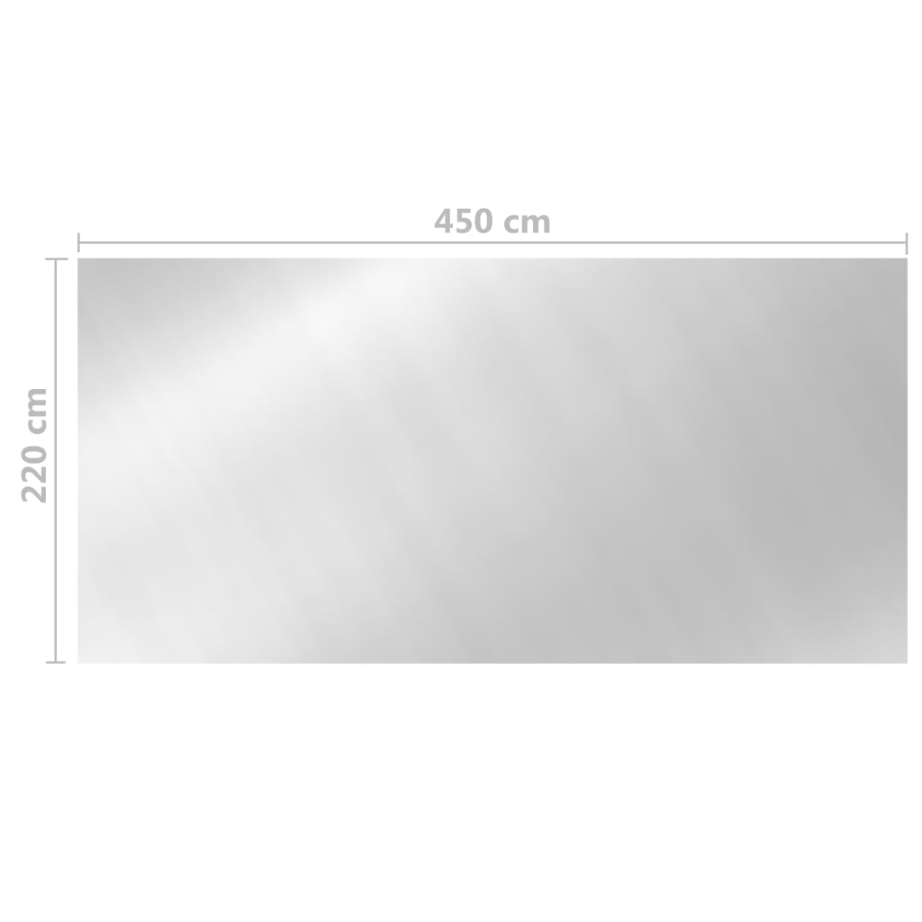 Poolabdeckung Silbern 450x220 cm PE - Pazzar.ch