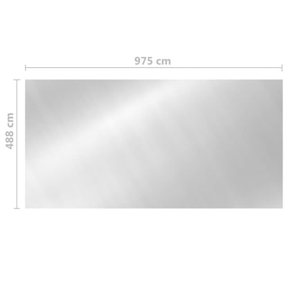 Poolabdeckung Silbern 975x488 cm PE - Pazzar.ch