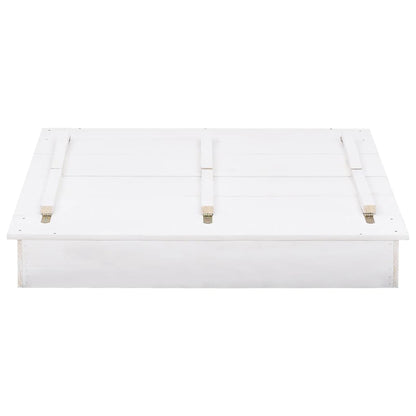 Sandkasten Tannenholz Weiß 95x90x15 cm - Pazzar.ch