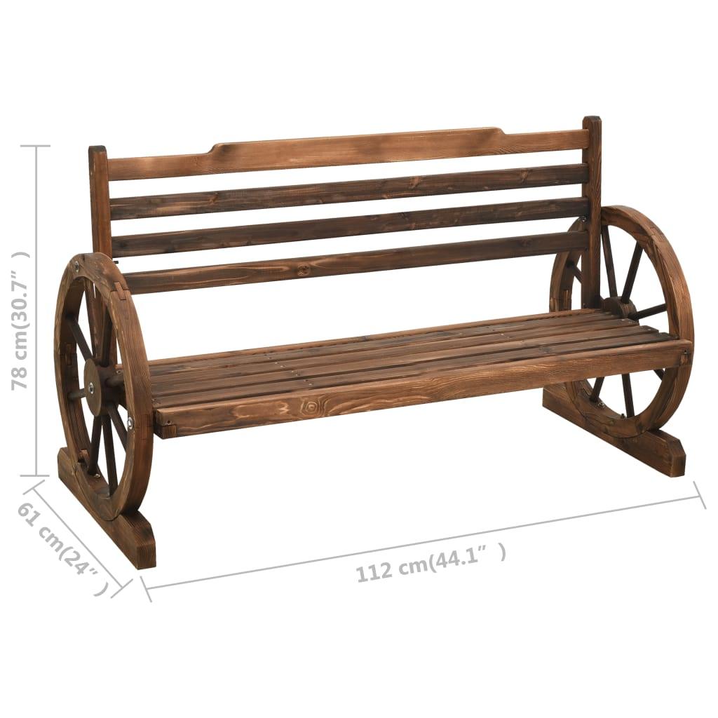 Gartenbank 112 cm Massivholz Tanne - Pazzar.ch