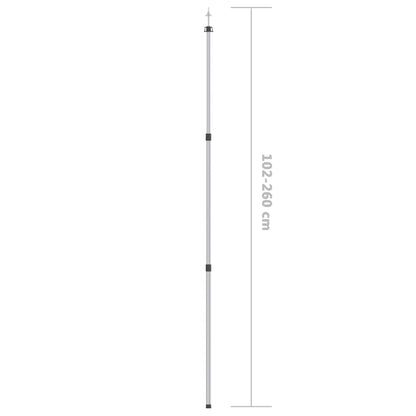 Teleskop-Tarpstange 102-260 cm Aluminium - Pazzar.ch