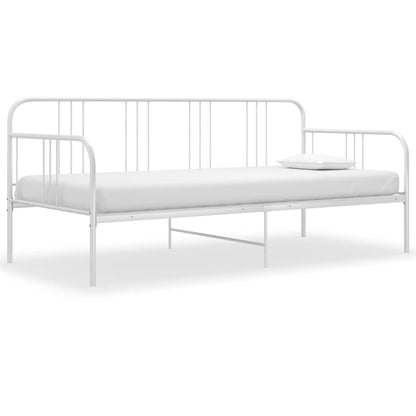 Schlafsofa Bettgestell Weiß Metall 90x200 cm - Pazzar.ch