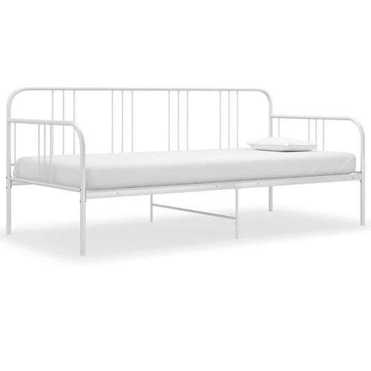 Schlafsofa Bettgestell Weiß Metall 90x200 cm - Pazzar.ch