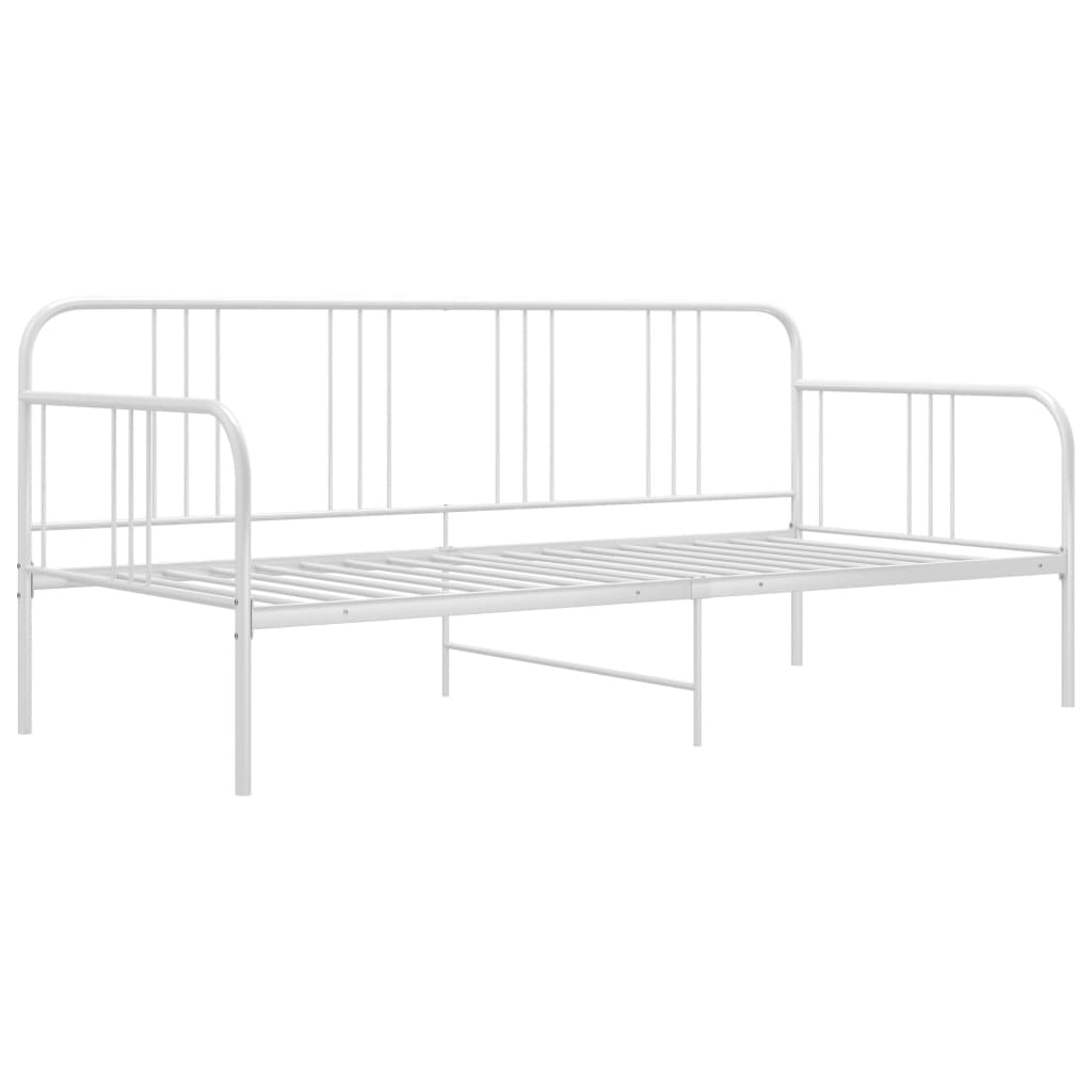 Schlafsofa Bettgestell Weiß Metall 90x200 cm - Pazzar.ch