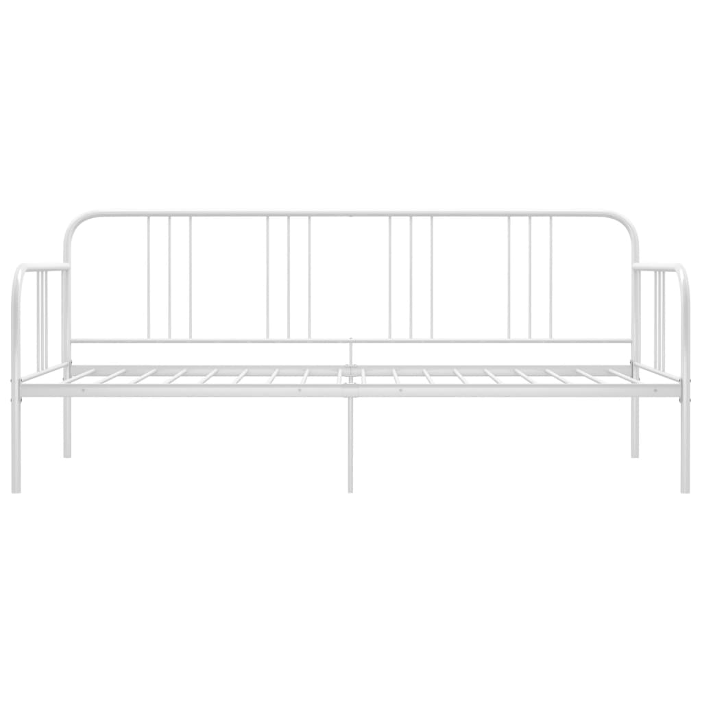 Schlafsofa Bettgestell Weiß Metall 90x200 cm
