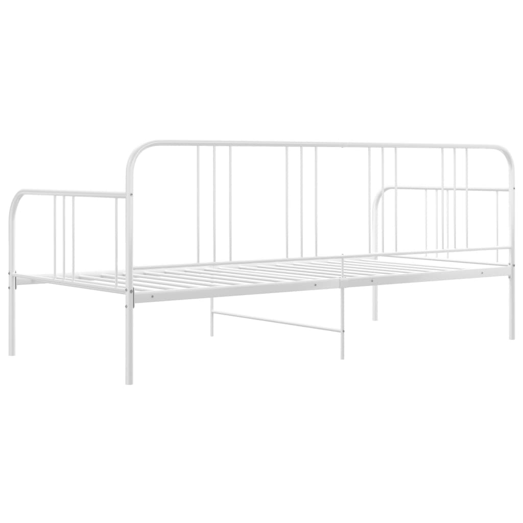 Schlafsofa Bettgestell Weiß Metall 90x200 cm - Pazzar.ch