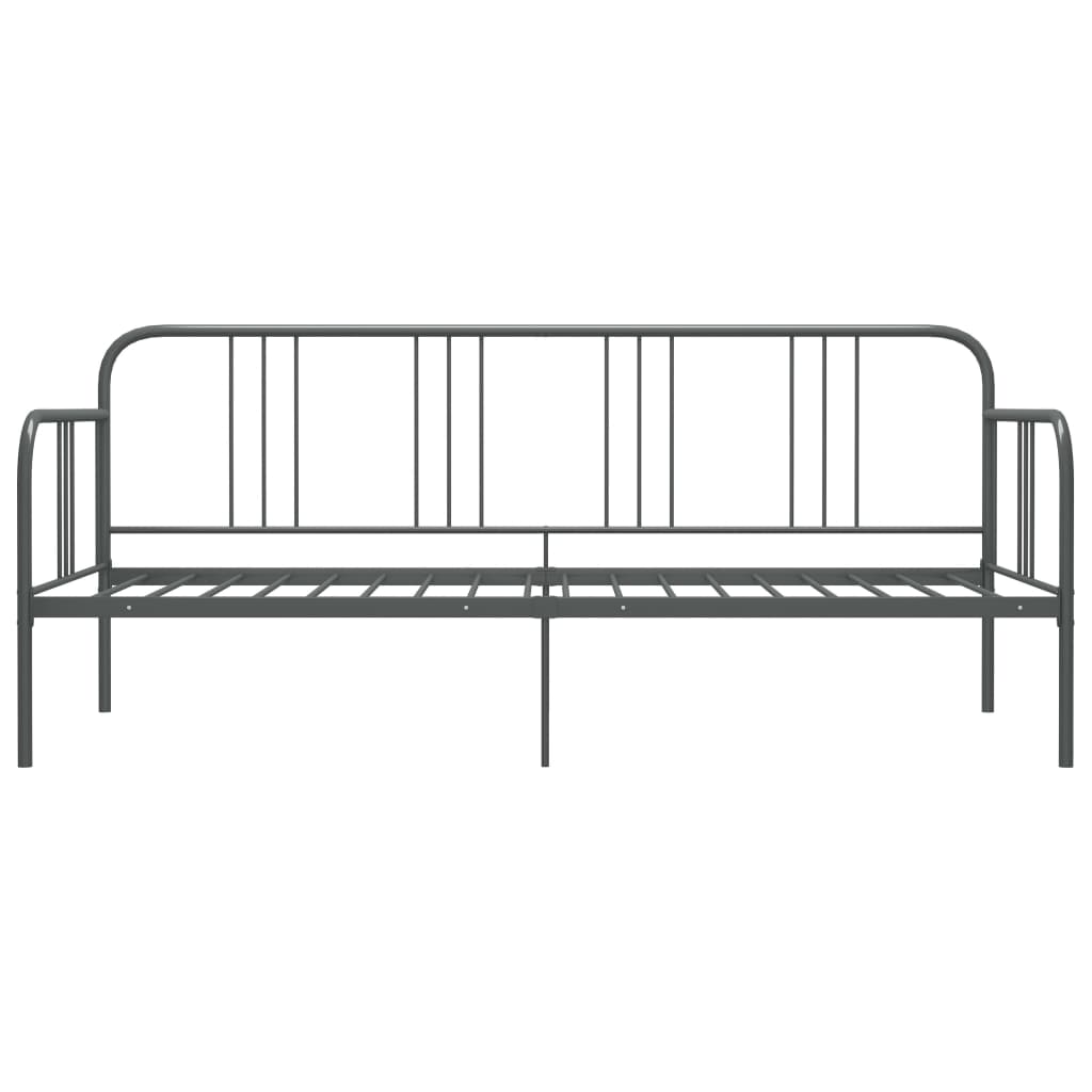 Schlafsofa Bettgestell Grau Metall 90x200 cm - Pazzar.ch