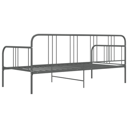 Schlafsofa Bettgestell Grau Metall 90x200 cm - Pazzar.ch