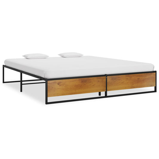 Bettgestell Schwarz Metall 140x200 cm - Pazzar.ch