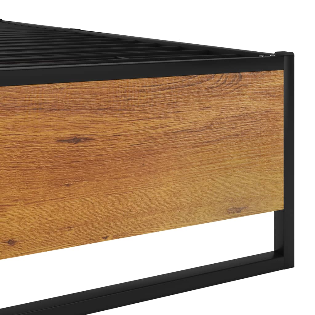 Bettgestell Schwarz Metall 140x200 cm - Pazzar.ch