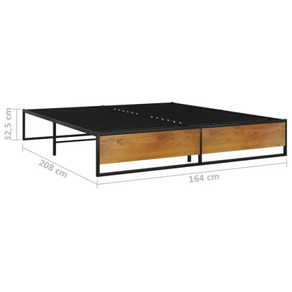 Bettgestell Schwarz Metall 160x200 cm - Pazzar.ch
