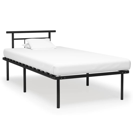 Bettgestell Schwarz Metall 100x200 cm - Pazzar.ch