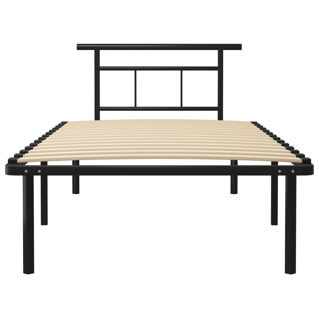 Bettgestell Schwarz Metall 100x200 cm - Pazzar.ch
