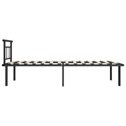 Bettgestell Schwarz Metall 100x200 cm - Pazzar.ch