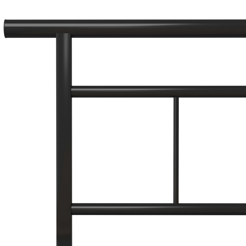 Bettgestell Schwarz Metall 100x200 cm - Pazzar.ch