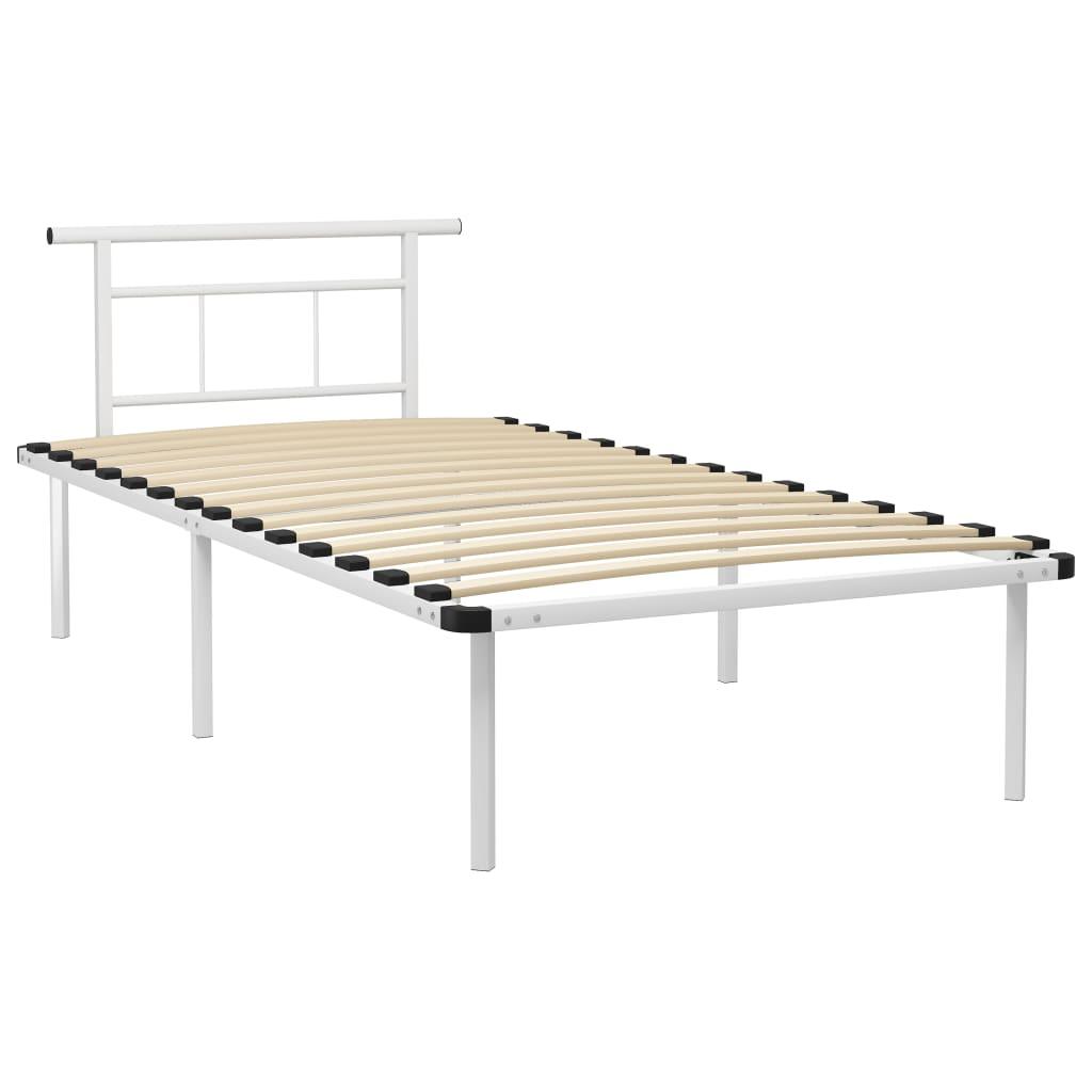 Bettgestell Weiß Metall 100x200 cm - Pazzar.ch