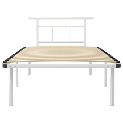 Bettgestell Weiß Metall 100x200 cm - Pazzar.ch