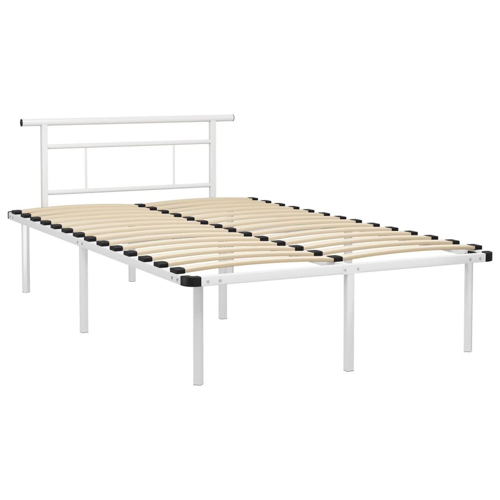 Bettgestell Weiß Metall 120x200 cm - Pazzar.ch